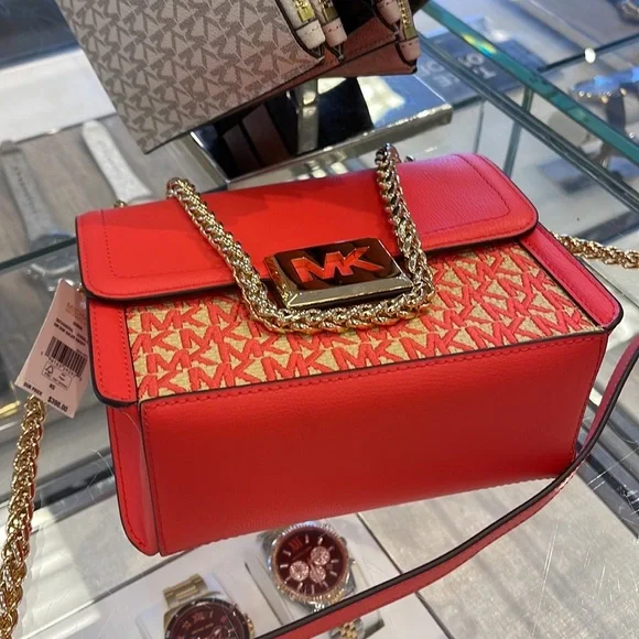 MICHAEL KORS SONIA SMALL SHOULDER XBODY Coral Reef - Picture 13 of 16